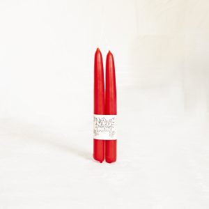 9" Red Hand-Dipped Taper