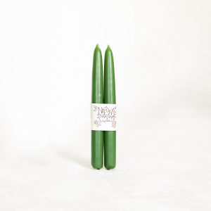9" Green Hand-Dipped Taper